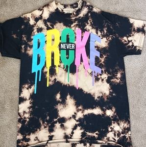 Popular Poison Never Broke tie dye shirt